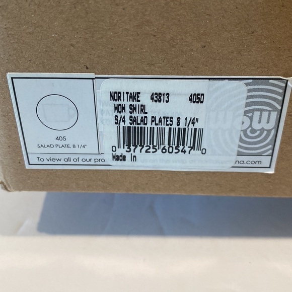 Noritake Fine Porcelain 4 Wow Swirl Salad Plates 8.25” - Picture 5 of 5